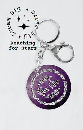 You Are - Purple Keyring
